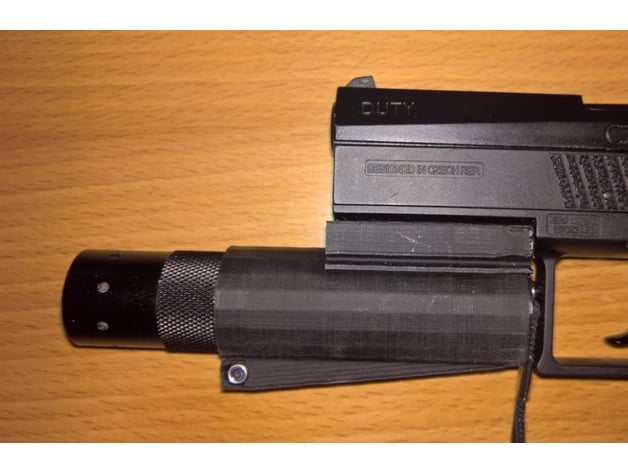 Flashlight holder for MIL-STD-1913 Picatinny rail