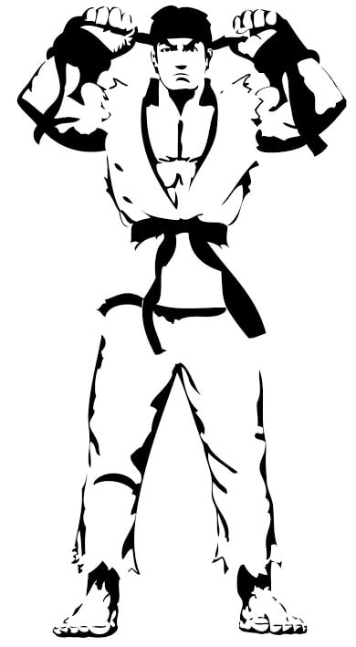 SF Ryu stencil