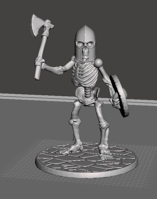 28mm Skeleton Warrior with Axe and Shield