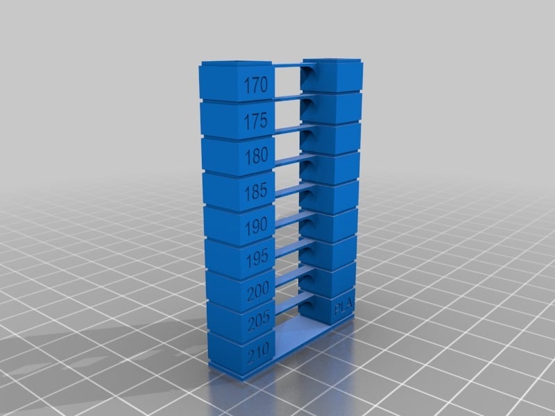 Temperature tower for PLA