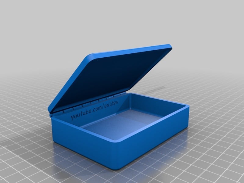 box with hinged lid 100x70x25