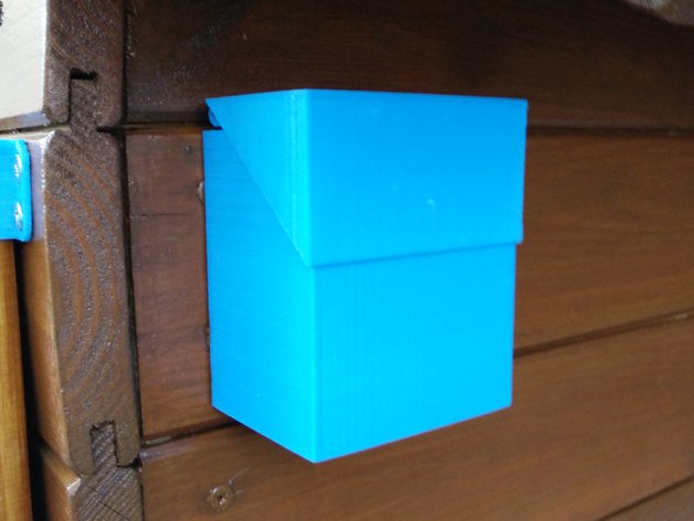 Simple box with hinged lid to fix on a wall