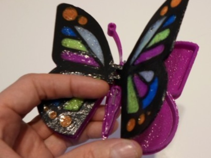 Butterfly Box with 'Stained Glass' wings.