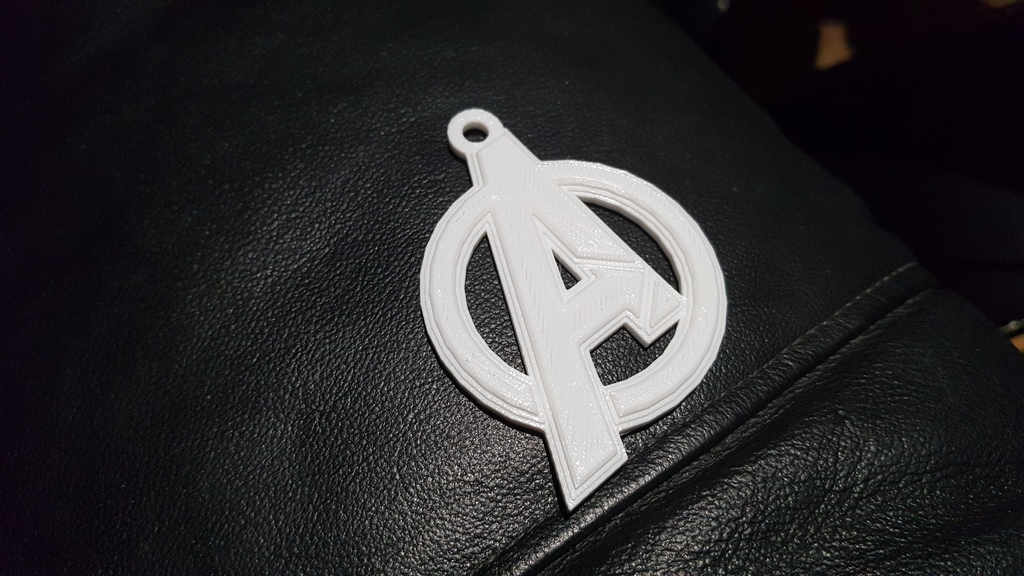 Avengers logo Keychain with Relief