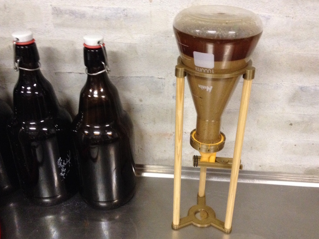 Beer Yeast Separation Funnel using Erlenmeyer  [Customizable]