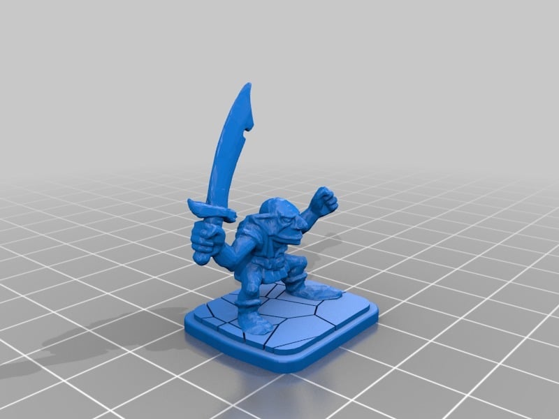 HeroQuest Goblin with Sword on new bases