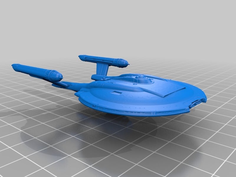 Enterprise NX-01 Refit 1:2500 scale (solidified and tweaked for SLA/DLP printing)