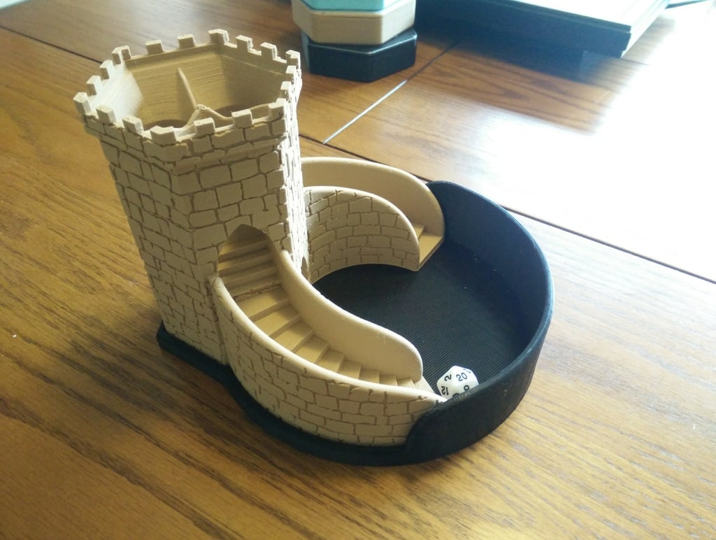 Retaining Wall and Platform for Three-path Dice Tower V.2