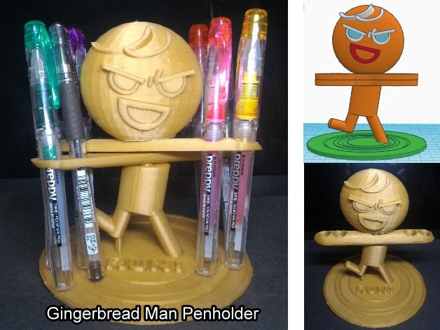 Gingerbread Man Penholder v2 (薑餅人筆架)