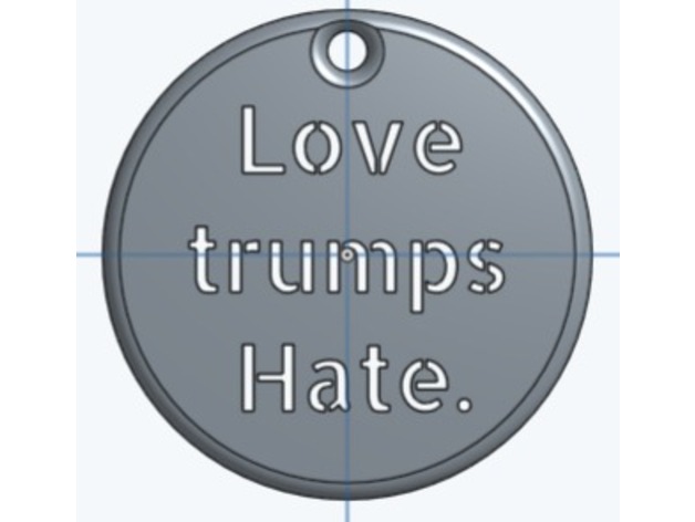 Love trumps Hate Pendant