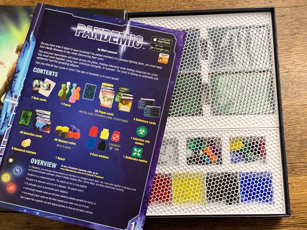 Parametric Pandemic Board Game Insert (made with BIT)