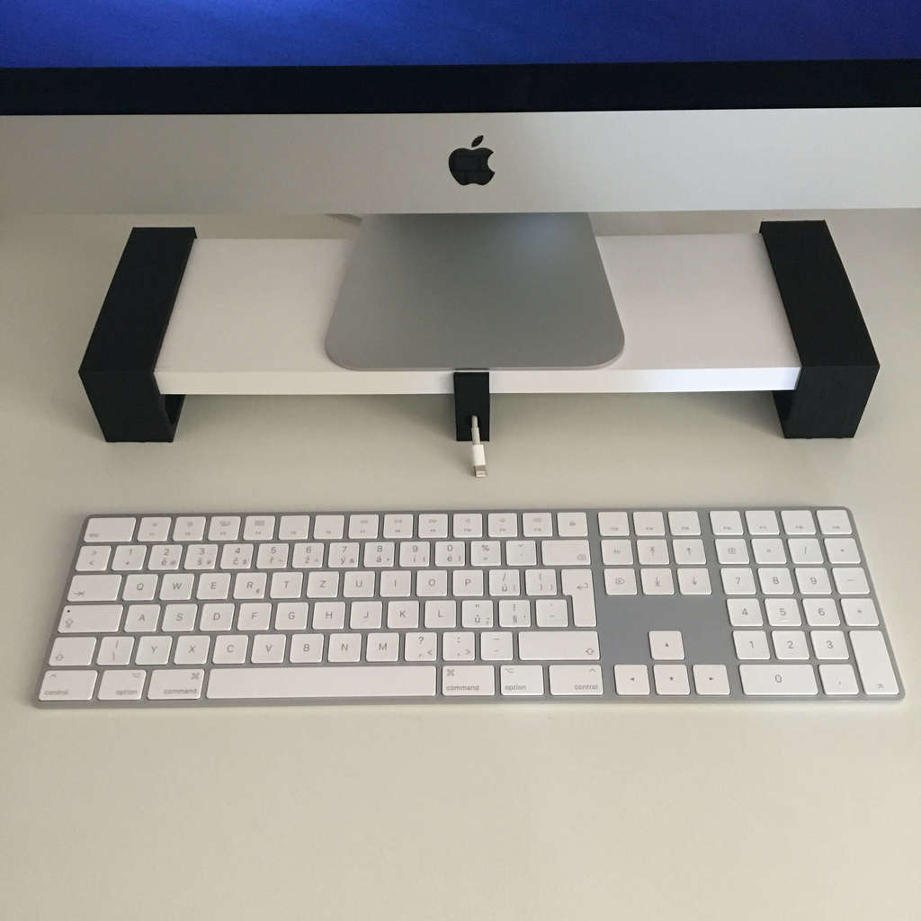 Monitor stand from apple magic keyboard box
