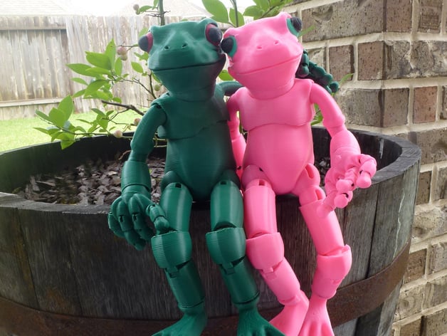 Froggy: the 3D printed ball-jointed frog doll