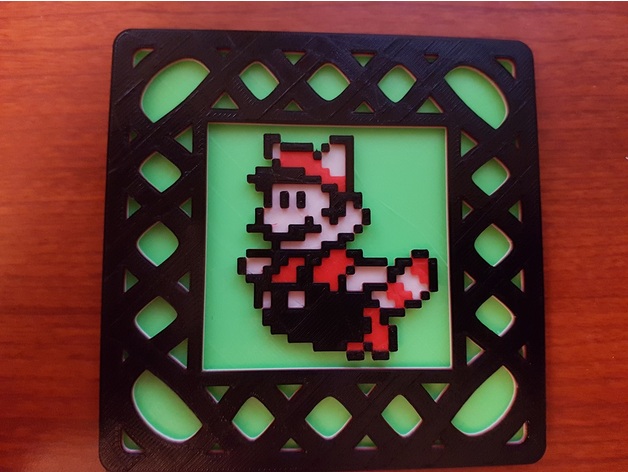 Remix - SMB3 Raccoon Mario 8-bit coaster