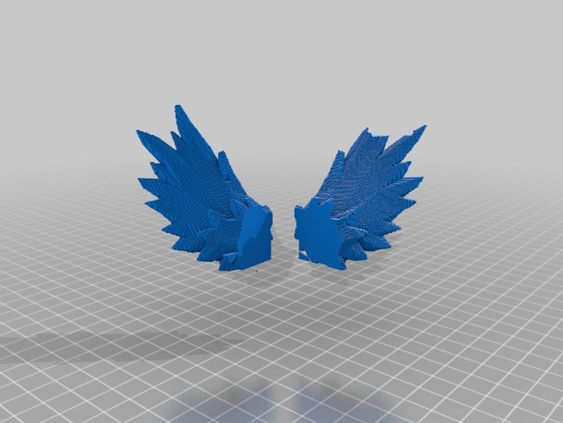 low poly angle wings