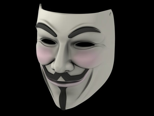 kandidatgrad mikrofon fjendtlighed Guy Fawkes Mask by Jtm - Thingiverse