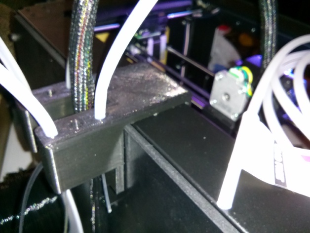 Remix: MakerBot Replicator 2 Filament Tube Holder and Centered Feeder Double Barrel!
