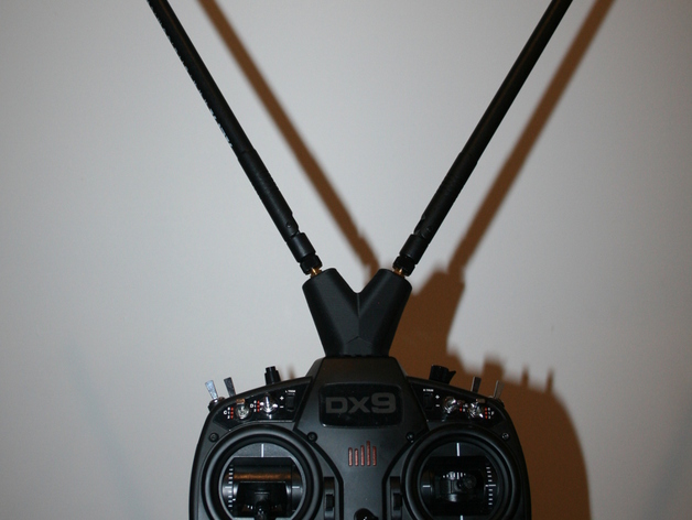 Antenna cover with 2 pigtail locations for Spektrum DX9 (twin antenna)