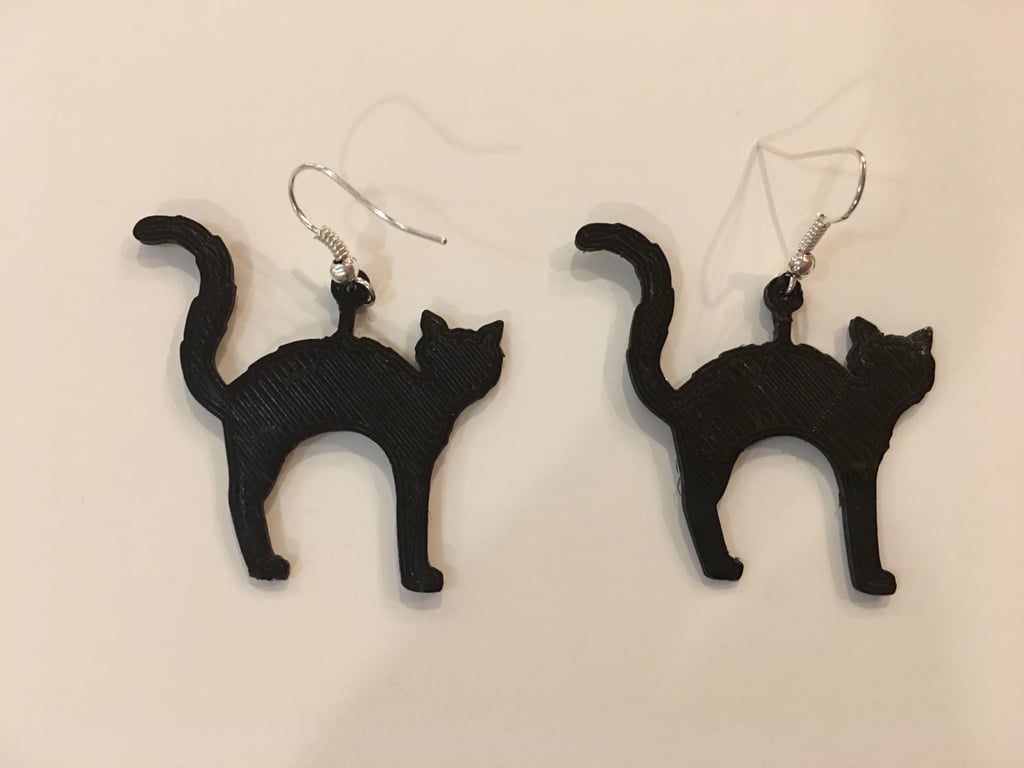 Scary Cat Earrings