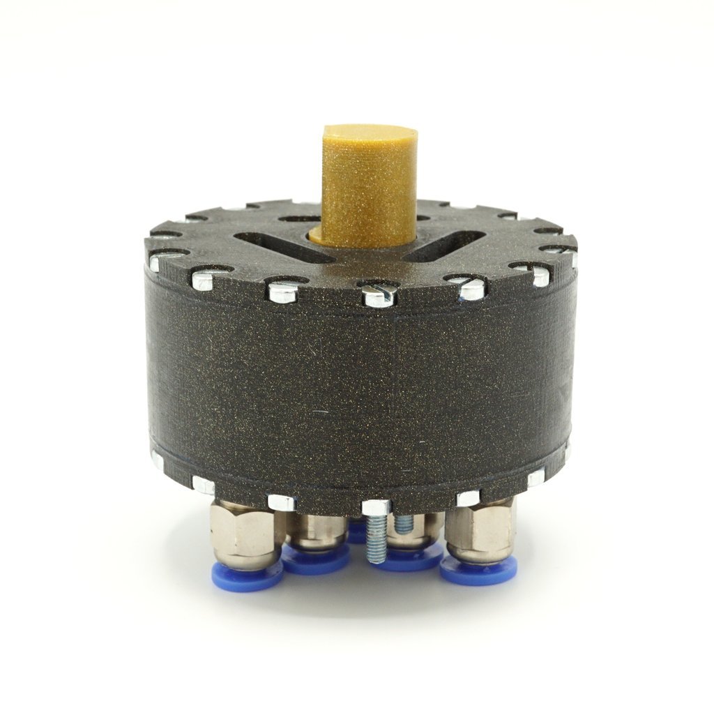 Pneumatic rotational stepper motor: R-64
