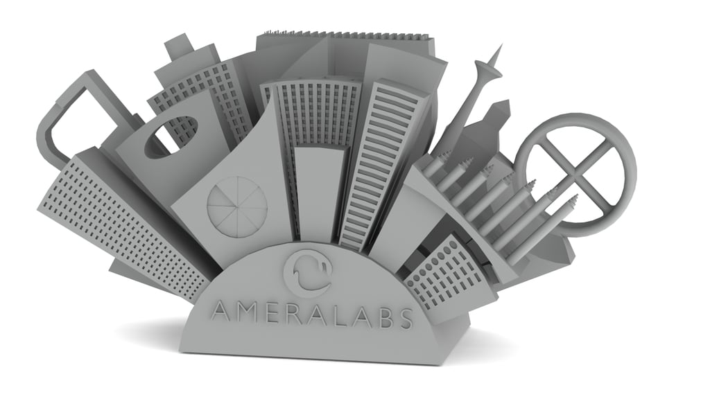 AmeraLabs Town | Awesome calibration part for SLA 3D printers
