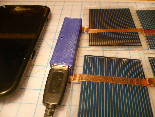 Solar Panel to USB converter case