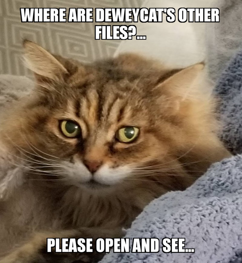 Where are Deweycat's Other files>>>>