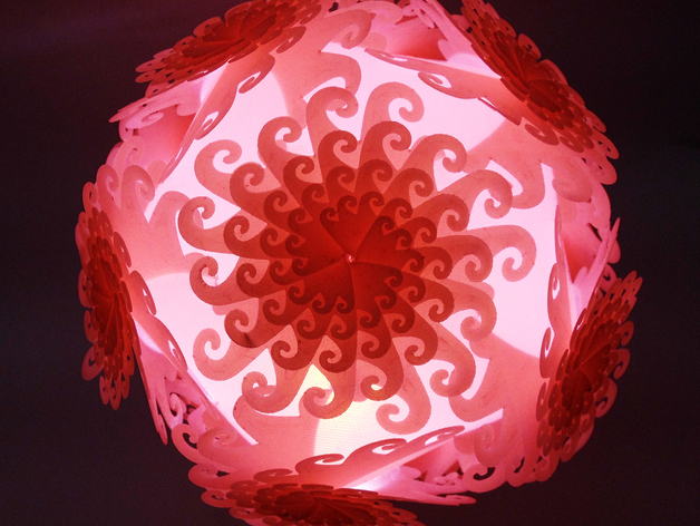 Icosahedron Puzzle Lamp Shade (III) Fractal