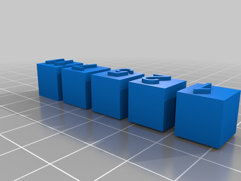 Simple 10MM calibration cubes with different scaling for exact measurement 