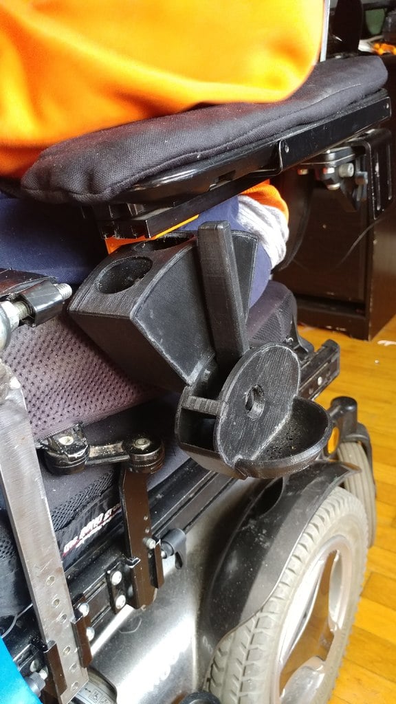 Permobil wheelchair Armrest rail adapter for wheelchair Mounted dog treat dispenser