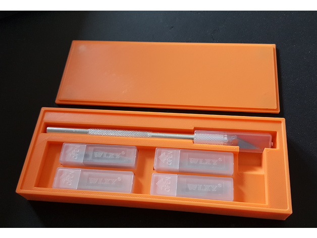 Precision Knife Box with Magnetic Cover