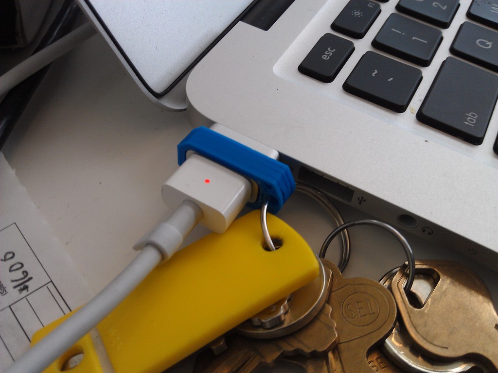 Macbook Power Adapter Keychain Clip