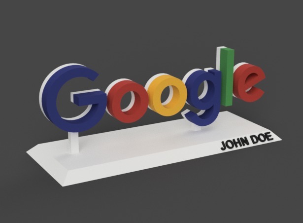 Google logo with stand