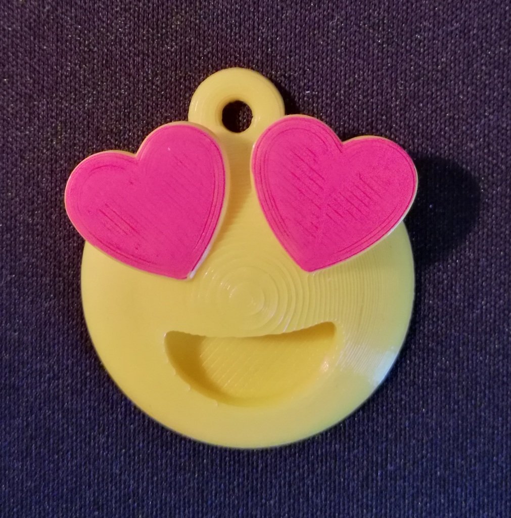 Emoji Love Hearts Keychain