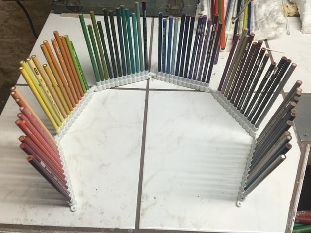 Colored pencil holder