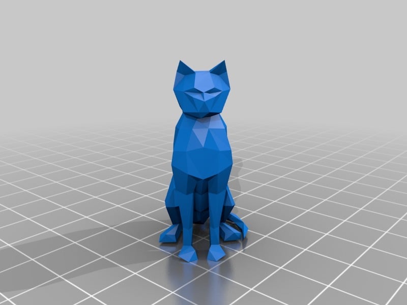 Low Poly Sitting Cat