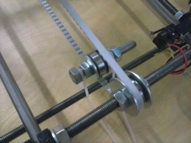 easy Adjustable and reusable belt tensioner for prusa y carriage