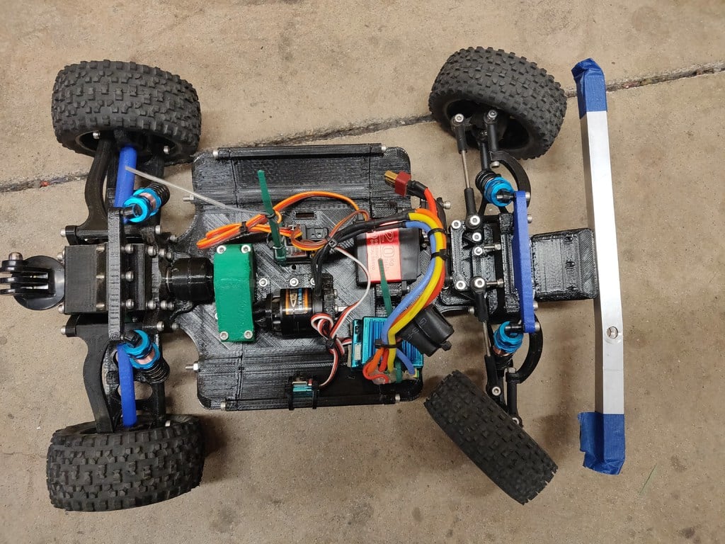 3D printed RC Car V2 (Mid Assembly) [2 of 3]