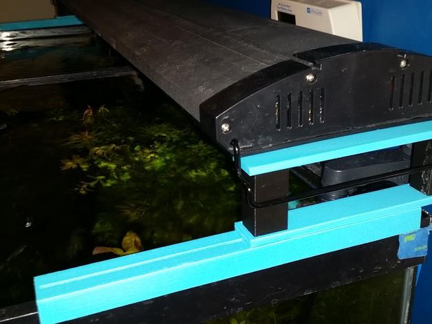 55 Gallon Aquarium adjustable lightstand on a track