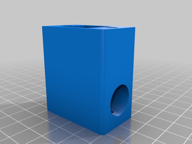 Monoprice select mini x-axis end cap with z-stabilizer bearing hole.