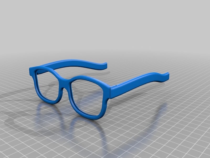 3D cinema type glasses with hinge / unmounted