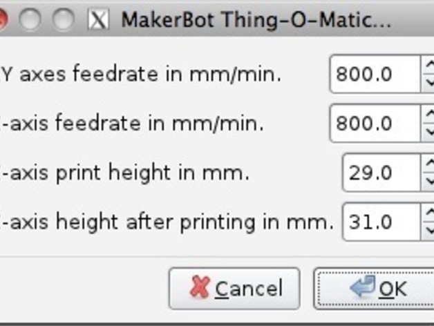 Thing-O-Matic G-Code Extension for Inkscape