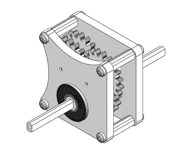 Gearbox with adjustable ratios