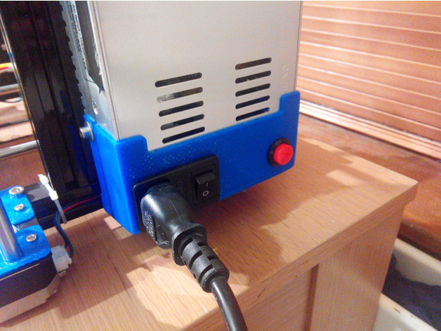 i3 prusa PSU safety cover with mains socket / fuse /switch