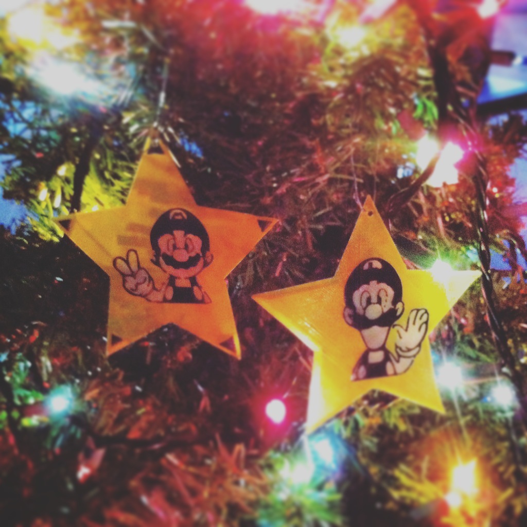Mario & Luigi Fame Star Xmas tree Ornaments