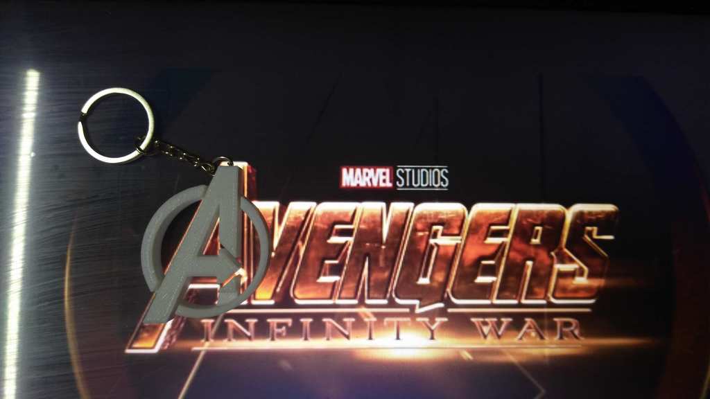 Marvel Avengers Logo (keychain, hidden hole)