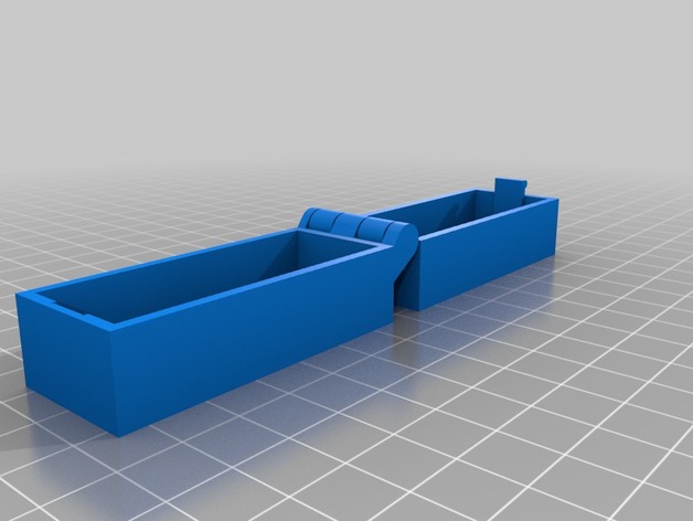 60 x 25 x 15 x 2 Hinged Box With Latch, Somewhat Parametric and Printable In One Piece