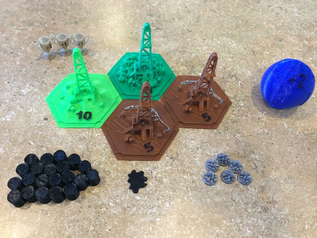 Oil Springs of Catan 3D Printable Kit