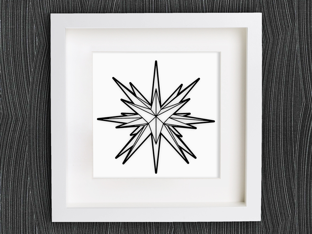 Customizable Origami Moravian Star