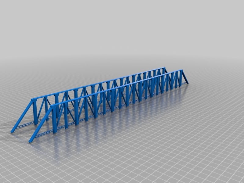 H0 railway open modular bridge lateral frame